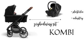 Moon kombinovaný kočík RESEA S BASIC  set KOMBI Black