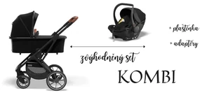 Moon kombinovaný kočík RESEA S BASIC  set KOMBI Black