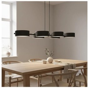 Závesný luster na lanku DRUMZ 6xE14/10W/230V čierny