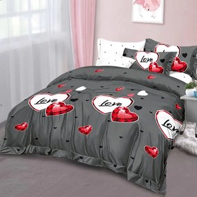 Bavlnené posteľné obliečky 3-dielne Love DL65424