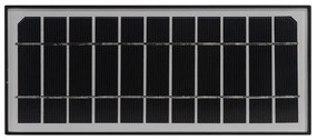 Exteriérové solárne nástenné LED svietidlo Brick, 1x LED 6w, čierna, pohybový senzor