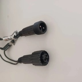 DECOLED Svetelná reťaz LED 20 m, 36 V, 120 diód, teplá biela, čierny kábel IP67, Eco Fix