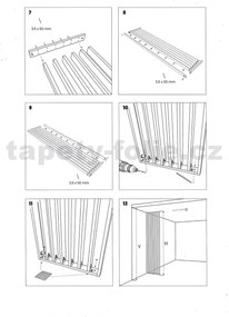 Predeľovacie panely, dub saragossa 3D lamely, rozmer 2750 x 580 x 65 mm, IMPOL TRADE