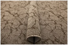 Metrážny koberec Marble 90 mramor, hnedý / béžový
