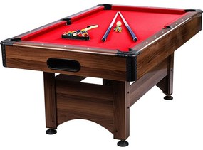 GamesPlanet® 1421 Biliardový stôl pool biliard s vybavením, 6 ft