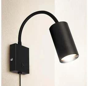 Brilagi - Flexibilná nástenná lampa SELE 1xGU10/30W/230V čierna BG1376