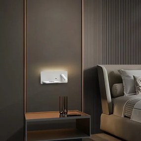 Immax 08286L-LED Nástenné sviet. s pol., USB a bezdr. nab. LED/3W/230V + LED/3W