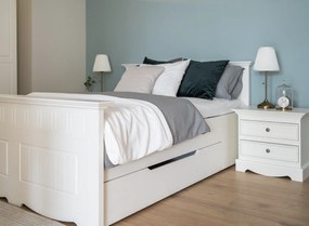 PROXIMA.store - Rustikálna masívna posteľ - BELLUNO ELEGANTE ROZMER: pre matrac 160 x 200 cm, FARBA: biela