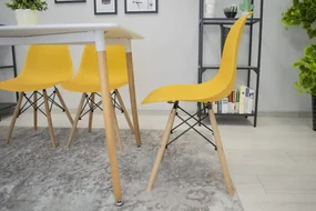 Set jedálenských stoličiek OSAKA horčicové (hnedé nohy) 4ks