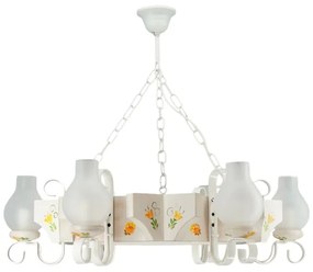 Brilagi - Luster na reťazi QUEEN 6xE14/40W/230V buk/krémová