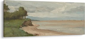 Obraz - Jean-Baptiste-Camille Corot, Beach Near Etretat, reprodukcia (120x50 cm)
