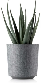 PLASTOVÝ KVETINÁČ ALOE TX 19,5X20 CM SIVÁ