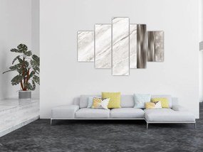 Obraz - Mramor so striebornými linkami (150x105 cm)