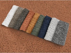 Oranžová podnožka z textílie buklé Montaigne – Bobochic Paris