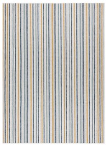 Koberec SISAL COOPER Pruhy, Etno 22237 ecru / tmavomodrý