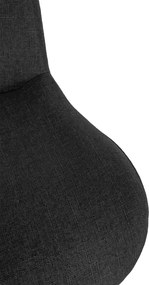 Barová stolička Solon - látka, čierny rám - čierna