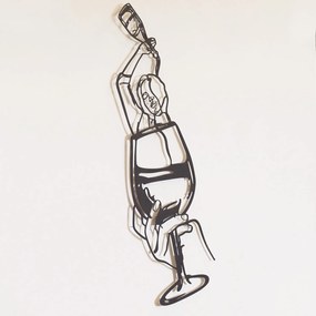 Glass of Wine Girl Line Art- APT749 M