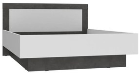 Posteľ Julietta 167 JLTL167-C289 s nádobou betón/biely lesk