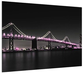 Nočný obraz mostu (70x50 cm)