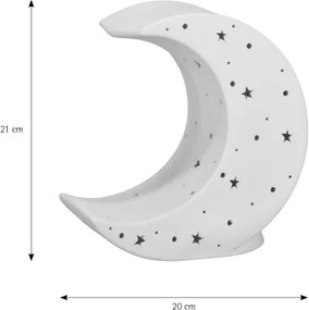 ONLI - Stolná lampa PORCELLANA 1xE14/6W/230V 21 cm mesiac
