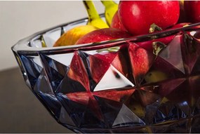 KRIŠTÁĽOVÁ MISKA BOHEMIA DIAMOND SMOKEY BLUE 280 MM