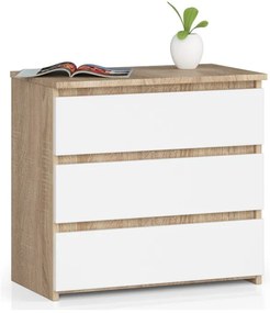 Nočný stolík CL3 3SZ CLP dub sonoma / biely