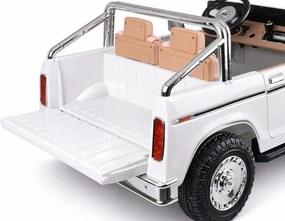 JOKOMISIADA Dvojmiestne autíčko na batériu klasický Ford Bronco Pickup biele PA0338