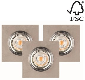 Spot-Light 2515336 - SADA 3x LED Podhľadové svietidlo VITAR 1xGU10/5W/230V betón