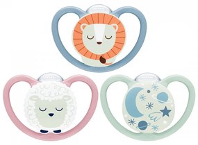 Dojčenský cumlík NUK Space Nights 6-18m 2ks/BOX dievča