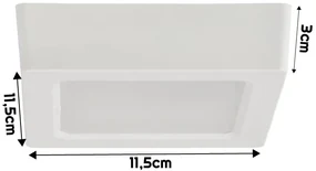 BERGE Štvorcový LED panel biely - prisadený - 6W - PC - neutrálna biela