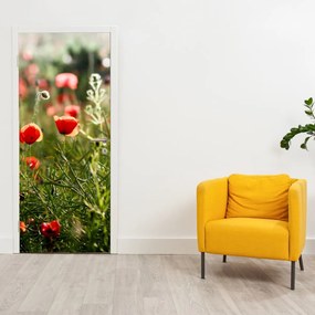 Fototapeta na dvere - Vlčie maky (95x205cm)