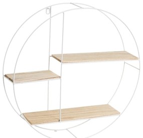 Biela prírodná poschodová polica z masívu pavlovnie - Casa Selección