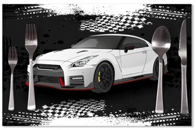 Sablio Prestieranie Nissan GTR 35 Čierny: 40x30cm