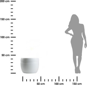 PLASTOVÝ KVETINÁČ LUNA CLASSIC 40X32 CM BIELA