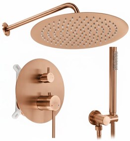 Rea Foss, podomietková sprchová súprava + inštalačný systém BOX, medená matná, REA-P5649