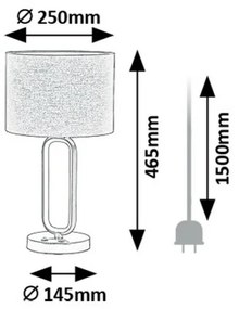 Rabalux 74044 stolná dekoratívna lampa Domiro, zlatá
