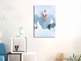 Artgeist Obraz - Rocket in the Clouds (1 Part) Vertical Veľkosť: 40x60, Verzia: Premium Print