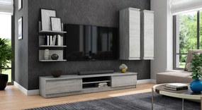 TV stolík Carlos, šedý betón, 175 cm