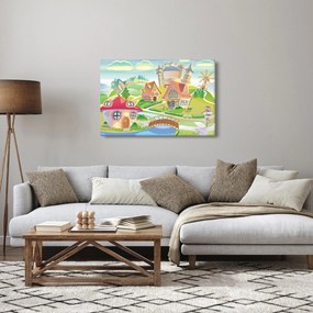 Obraz - Farebné mestečko (90x60 cm)