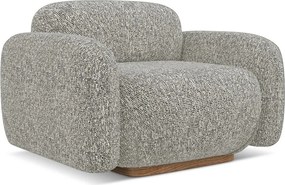 Sivé kreslo Ailani – Makamii