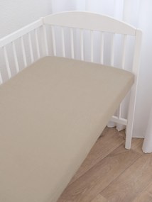 Jersey plachta do postieľky Classic 70 x 140 cm – sivohnedá