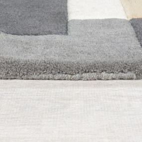 Sivý vlnený behúň 60x230 cm Collage – Flair Rugs