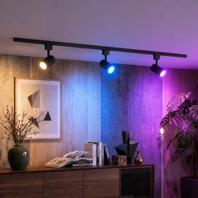 Philips - LED stmievateľné bodové svietidlo pre lištový systém EASYLINK 3xGU10/4,7W/230V 1m čierna