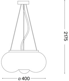 Ideal Lux - LED Luster na lanku ARIZONA 3xGX53/9W/230V pr. 40 cm biela