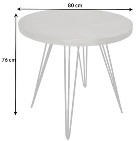 Dizajnový jedálenský stôl Shayla 80 cm sivé mango