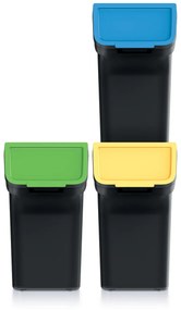 Odpadkový kôš na triedený odpad (3 ks) NPW20S3 20 l - čierna
