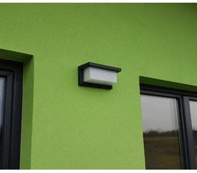 LED Vonkajšie nástenné svietidlo so senzorom LED/12W/230V IP54 čierna
