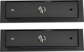 Sada 2 moderných nástenných svietidiel čierna nastaviteľná s USB-C vr. LED - Modric