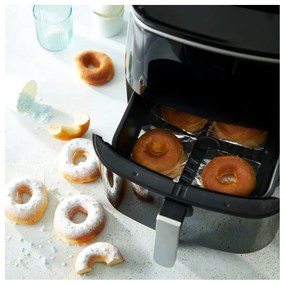 Čierna teplovzdušná fritéza EASY FRY&amp;GRILL STEAM+ FW201815 – Tefal