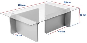 Konferenčný stolík Flavio Wooden Black